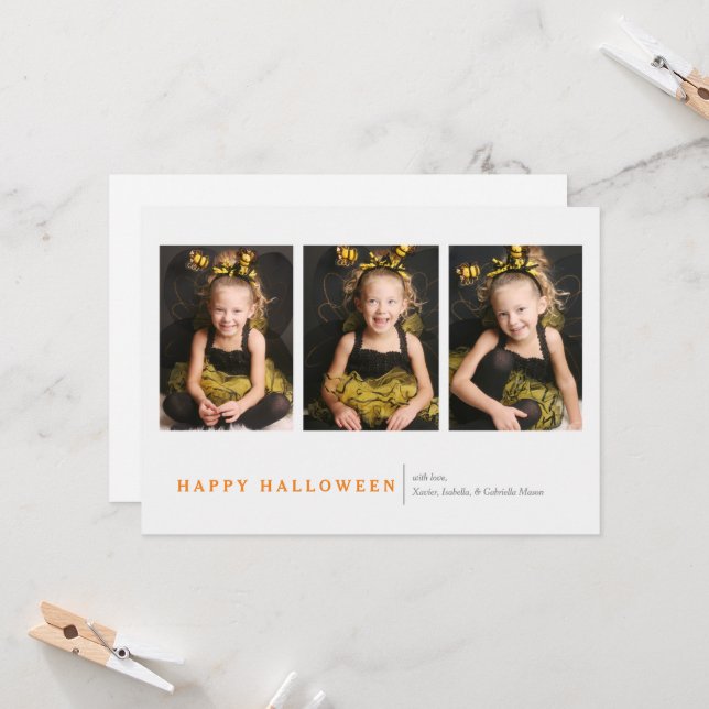 Modern Halloween Card (Front/Back In Situ)