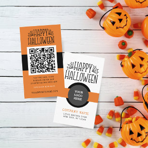 Modern Halloween Discount Code Business Cards