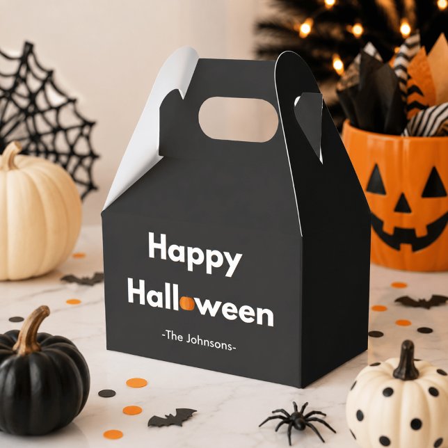 Modern Halloween Favour Box – Personalised (Creator Uploaded)