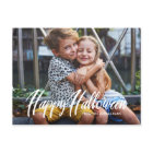 Modern Halloween Photo Postcard | Horizontal