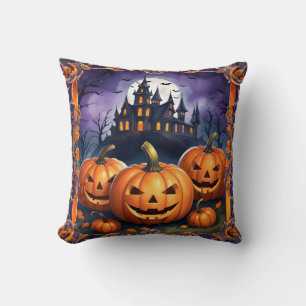 Modern Halloween Pumpkin Autumn Collection Cushion