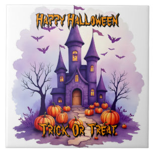 Modern Halloween Spooky Cute Collection Tile