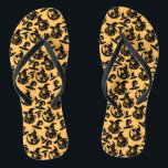 Modern Halloween Woman Witches Hat Orange Jandals<br><div class="desc">Witches with a witch hat pattern design in orange colour.</div>