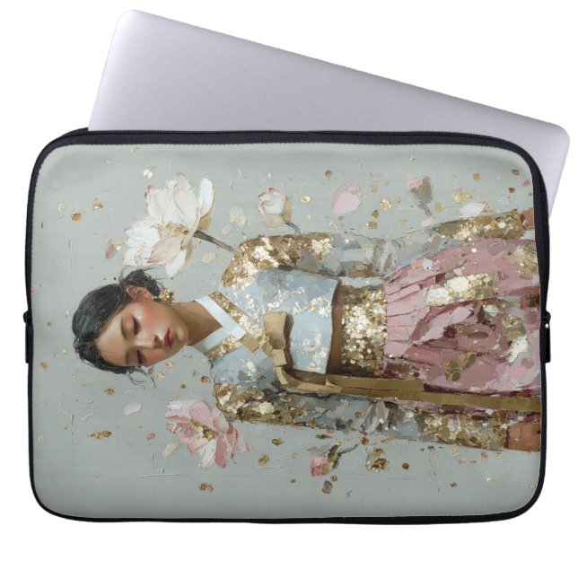 Modern Hanbok Art Print Laptop Sleeve (Front)