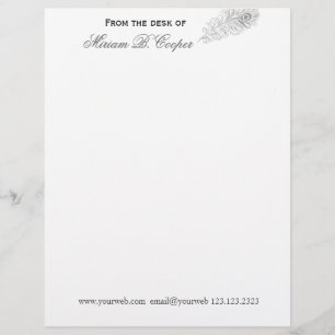 Modern hand drawn Professional Pen From the Desk Letterhead Template