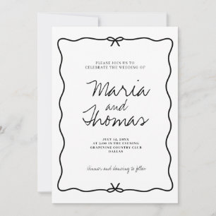 Modern Hand Drawn Wedding Invitation