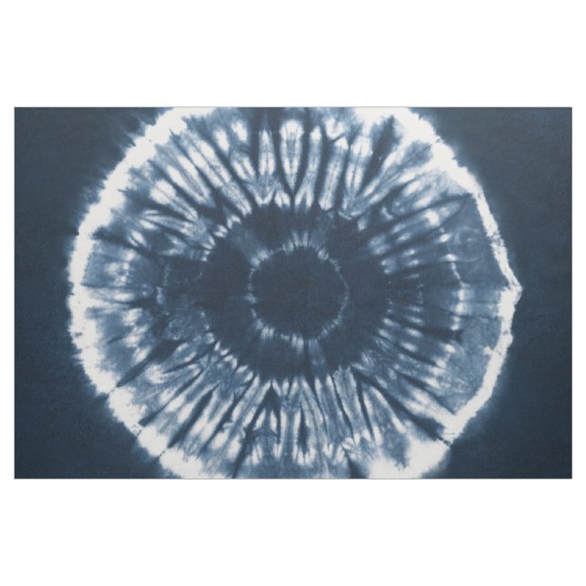 Modern hand-dyed indigo blue shibori fabric (Yard)