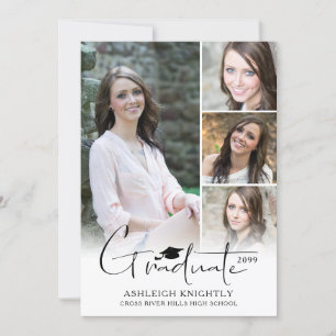 Modern Hand Lettered Graduate Cap 5 Photos Announcement