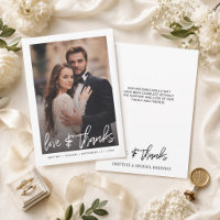 Modern Hand Lettered Minimalist Photo Wedding