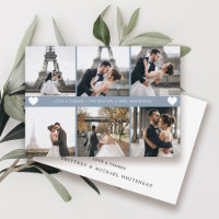 Modern Hand-Lettered Photo Collage Dusty Blue