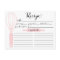 Modern Hand Lettered Pink Whisk Recipe Card