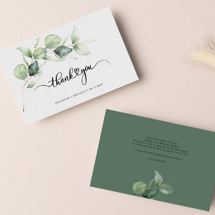 Modern Hand-Lettered Script Wedding Thank You Card