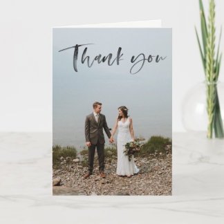 Modern hand-lettered Wedding Thank you card