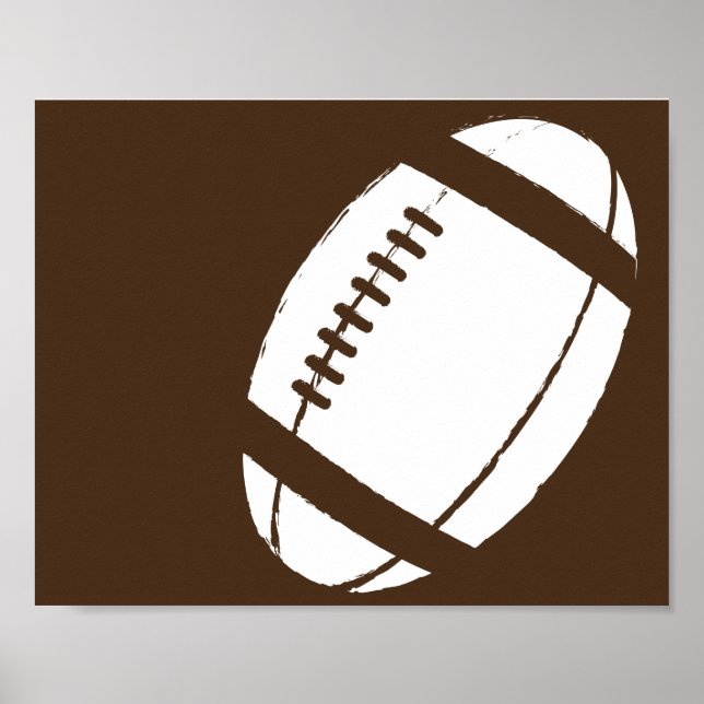 Modern Hand Painted Football Art - 1 of 6 Poster (Front)