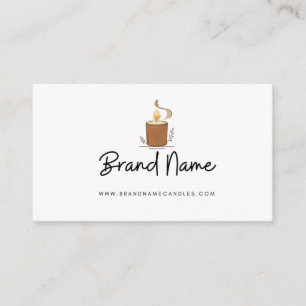 Modern Hand-Poured Soy Candle Business Card