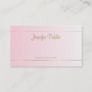 Modern Hand Script Calligraphed Glamour Template Business Card