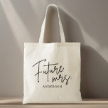 Modern Hand Script Future Mrs. Tote Bag<br><div class="desc">Custom-designed tote bag for the bride to be featuring "future Mrs." modern hand script design.</div>