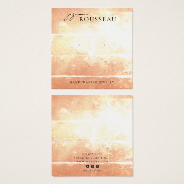 Modern Handcrafted Jewellery Designer Display Card (Front & Back)
