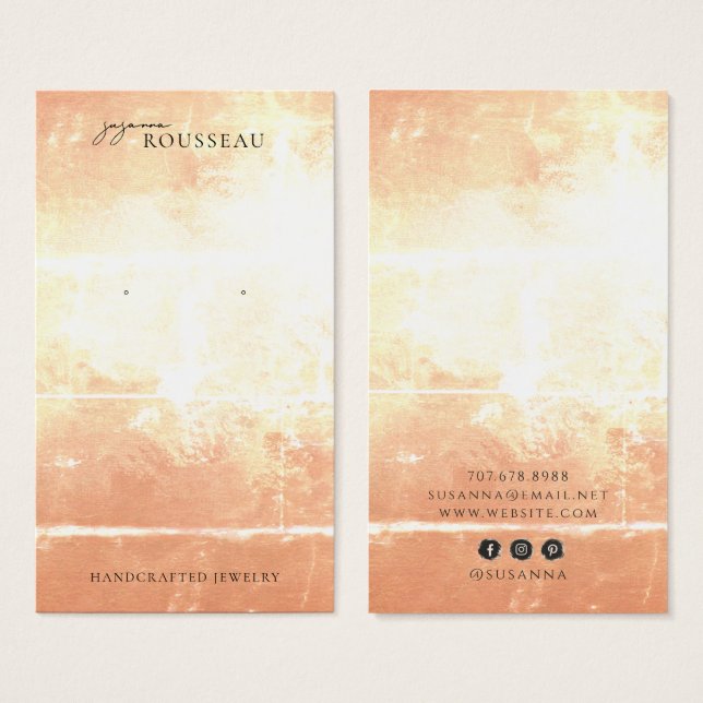 Modern Handcrafted Jewellery Display Cards (Front & Back)