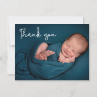 Modern Handlettering Baby Photo thank baby shower