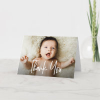 Modern Handlettering script Horizontal Baby Photo 