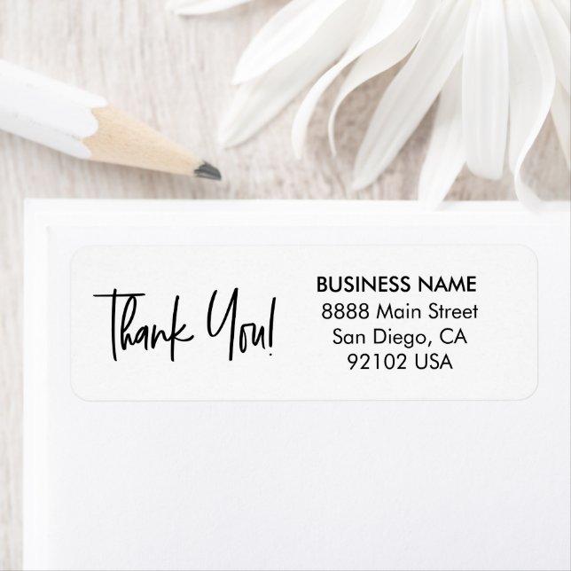 Modern Handlettering thank you business address  (Insitu)