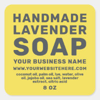 Modern Handmade Lavender Soap Illuminating Yellow