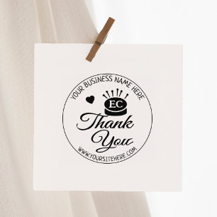 Modern Handmade Sewing Thank You Rubber Stamp