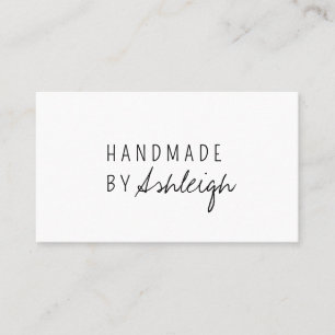 Modern Handmade with Love Simple Script Business Card