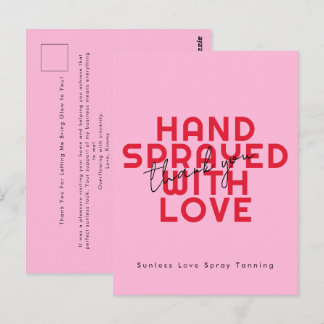 Modern handmade with love thank you Postcard