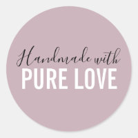 Modern handmade with pure love stickers
