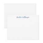Modern Handwriting Blue Personalised Stationery