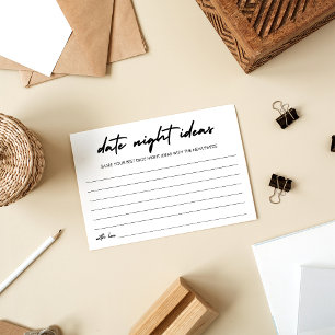 Modern Handwriting Date Jar Date Night Ideas  Advice Card