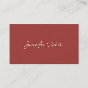 Modern Handwriting Name Template Elegant Colours Business Card