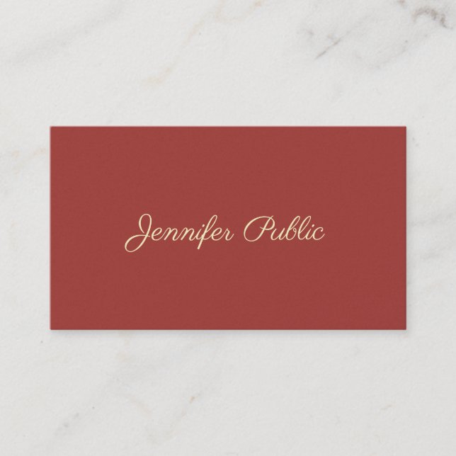 Modern Handwriting Name Template Elegant Colours Business Card (Front)