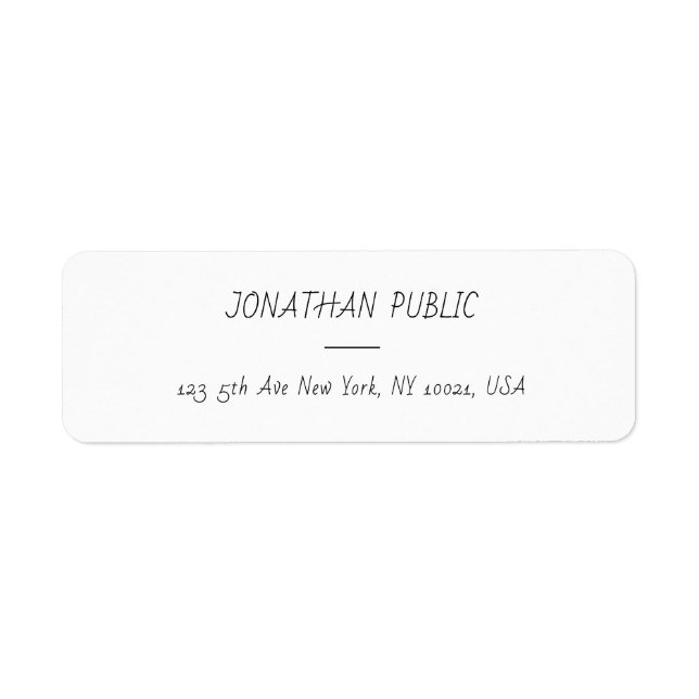 Modern Handwriting Personalised Template Return (Front)