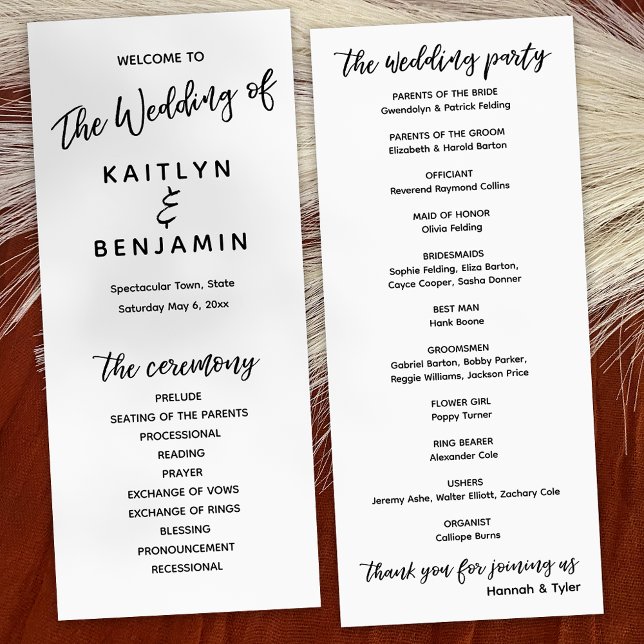 Modern Handwriting Typography Simple White Programme (Creator Uploaded)