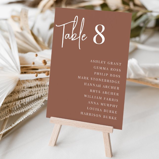 Modern Handwritten + Classic Serif Guest Names Table Number (Creator Uploaded)