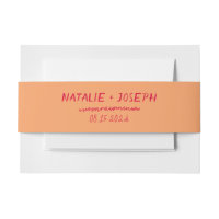 Modern Handwritten Colourful Bright Retro Wedding
