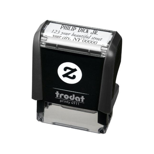 Modern Handwritten Elegant Stylish Return Address Self-inking Stamp (Product)