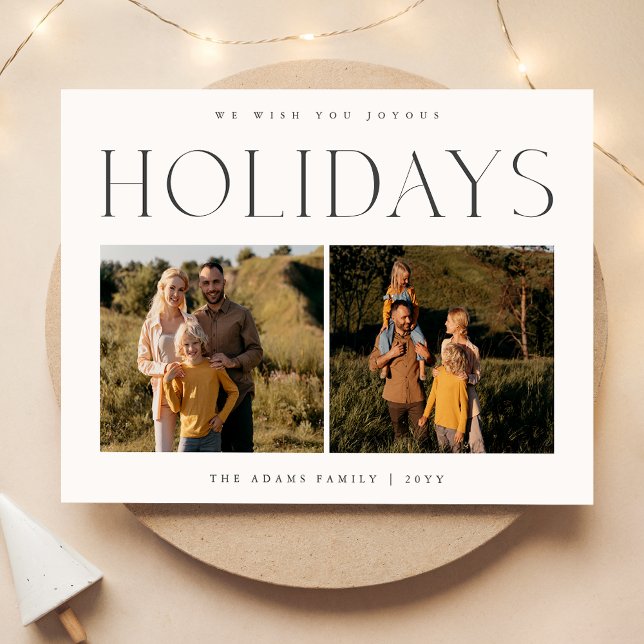 Modern Handwritten Family Christmas Holiday   Postcard (Creator Uploaded)