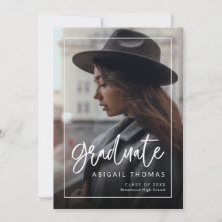 Modern Handwritten Graduation Announcement