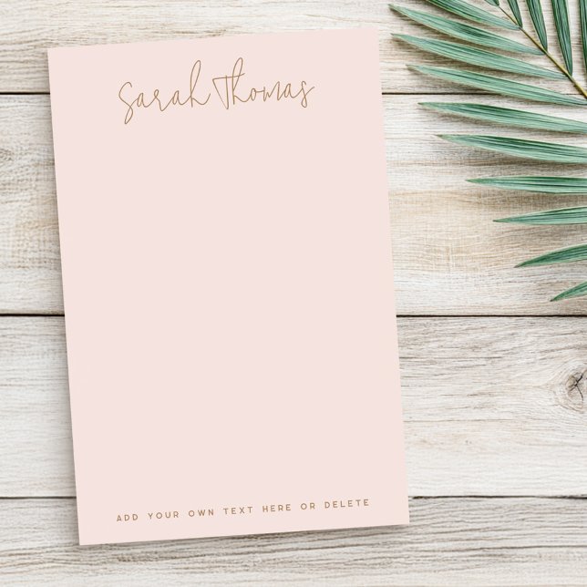 Modern handwritten name light blush pink post-it notes (Modern handwritten name light blush pink post-it notes)