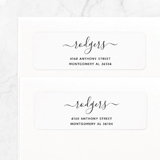 Modern Handwritten Name & Return Address 08.