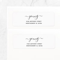 Modern Handwritten Name & Return Address 08a.