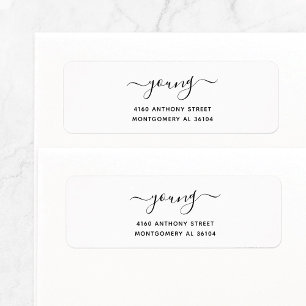 Modern Handwritten Name & Return Address 08a.