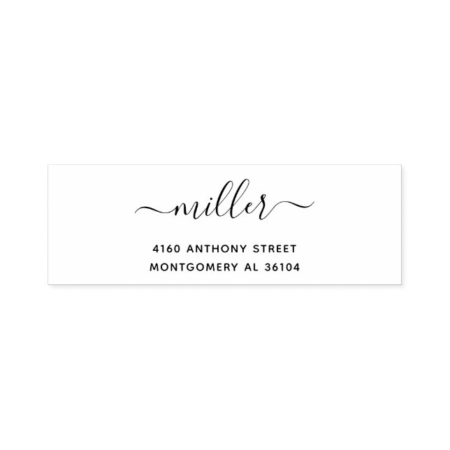 Modern Handwritten Name & Return Address 08d. Self-inking Stamp (Design)