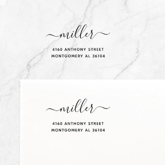 Modern Handwritten Name & Return Address 08d. Self-inking Stamp