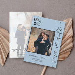 Modern Handwritten Photo Save The Date Dusty Grey<br><div class="desc">Introducing our Modern Handwritten Photo Save The Date - a piece that truly resonates with your unique love story. This save-the-date fuses the charm of handwritten font with the convenience of modern design,  presenting a sleek yet intimate appeal that is sure to delight your guests.</div>
