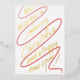 Modern Handwritten Red and Gold Script Design